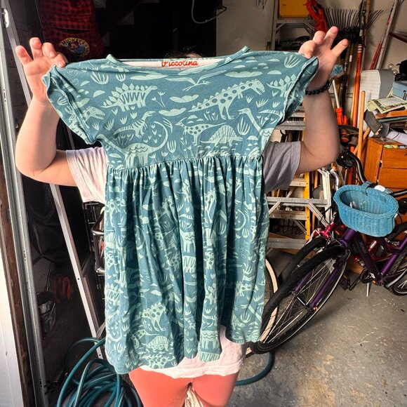 Dinosaur Dress, Piccolina, Size 8 - Picture 1 of 1